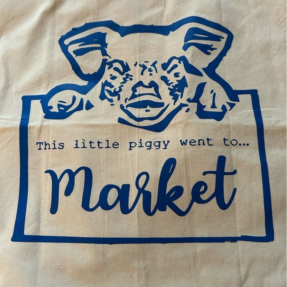 Cloth shopping bag- this little piggy went to market- new - Picture 5 of 5